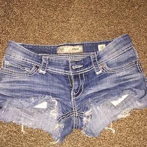 BkE denim cut off shorts